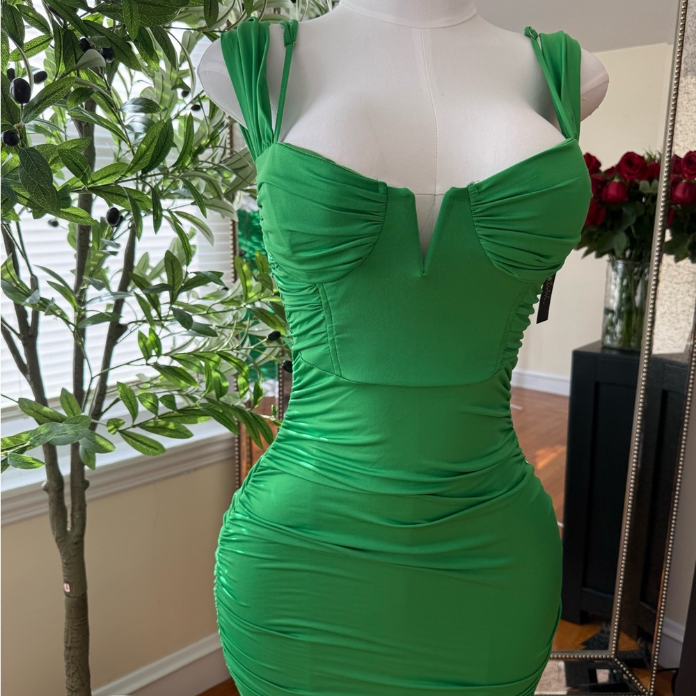 Vibrant Green Mini Dress